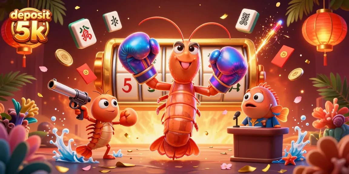 Experience thrilling casino gameplay with deposit 5k showcased in a vibrant 3D illustration filled with colorful gaming elements.