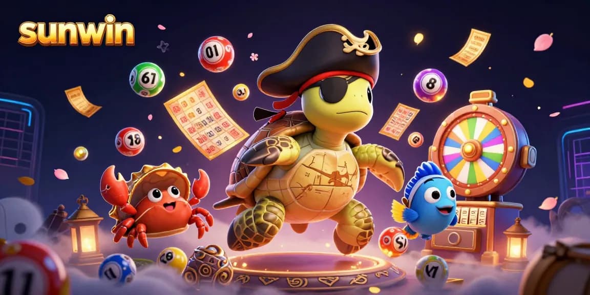 Join the exciting sunwin lottery with vibrant game elements and lively characters!