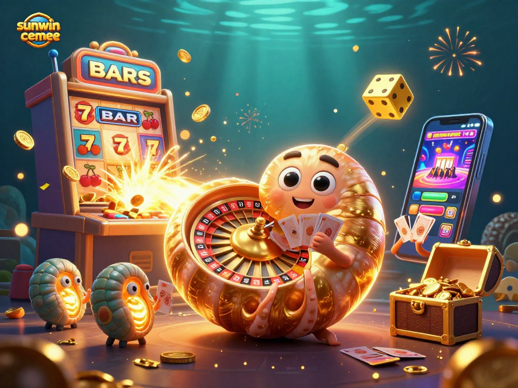 Experience thrilling action in sunwin cemee with dynamic 3D casino elements and a vibrant jackpot scene.