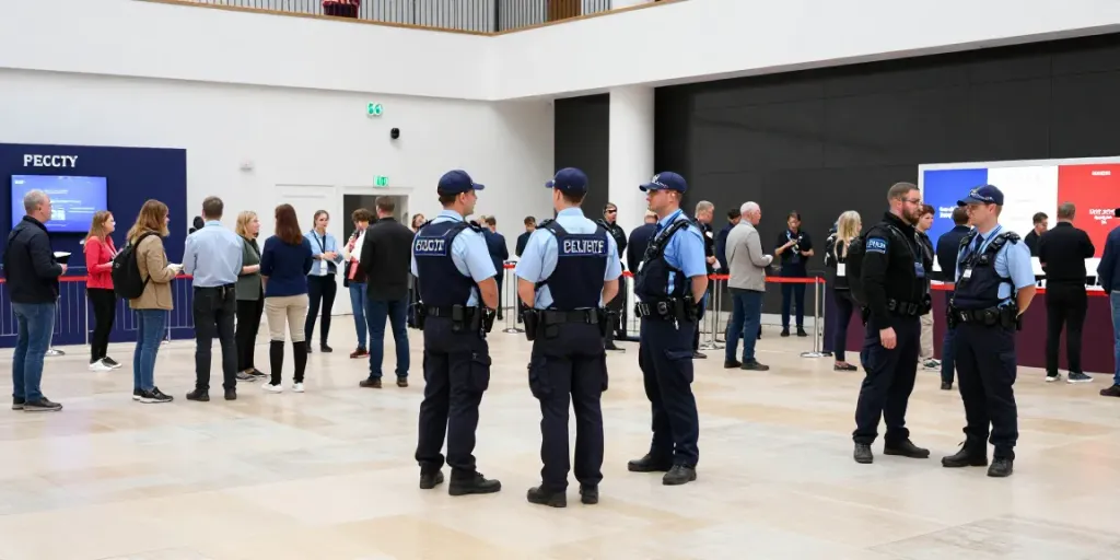Security Solutions in action by a trusted local provider during a corporate event in London.