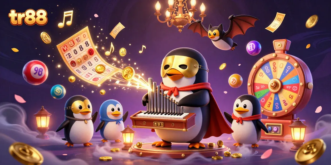 Experience the excitement of TR88 as a charismatic penguin plays the organ, launching golden coins and lottery elements.
