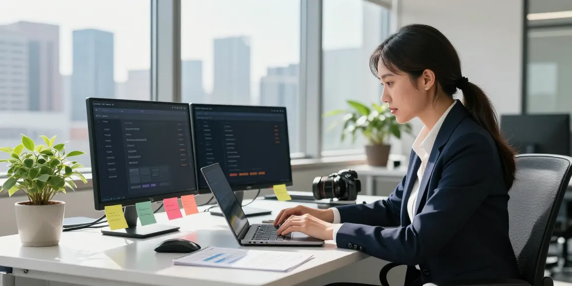 Buy domain name search in a modern office setting with a professional.