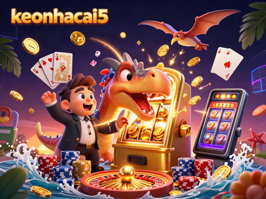 keonhacai5 brings excitement as pachycephalosaurus hits a slot machine for jackpot coins