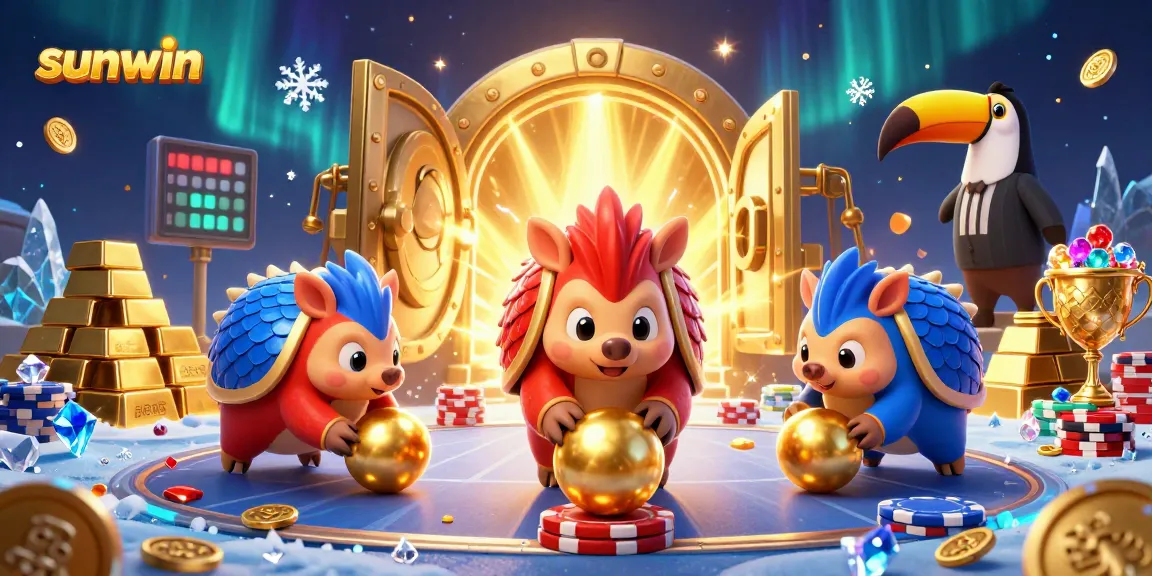 Experience thrilling gameplay with sunwin and enjoy vibrant casino action with pangolins in a dynamic scene.
