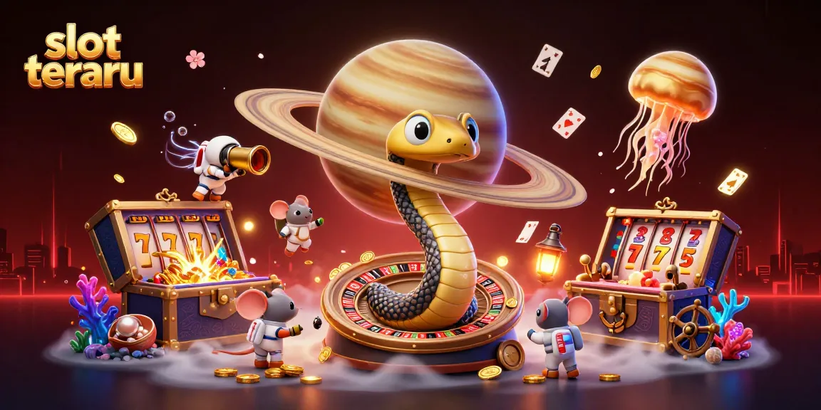 Experience the excitement of slot terbaru with a vibrant cosmic casino scene.