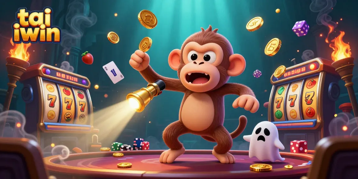 Experience the excitement of tai iwin with unique casino gameplay in this dynamic 3D illustration.